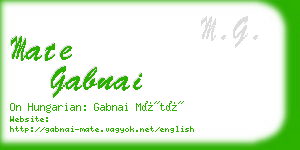 mate gabnai business card